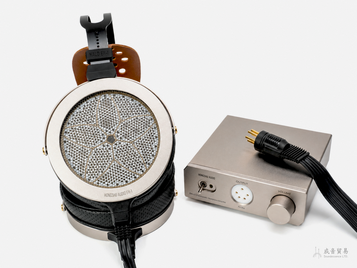 虹曙音響 EH-1 靜電耳罩耳機與 EHA-1 專用擴大機組成的完整靜電系統
